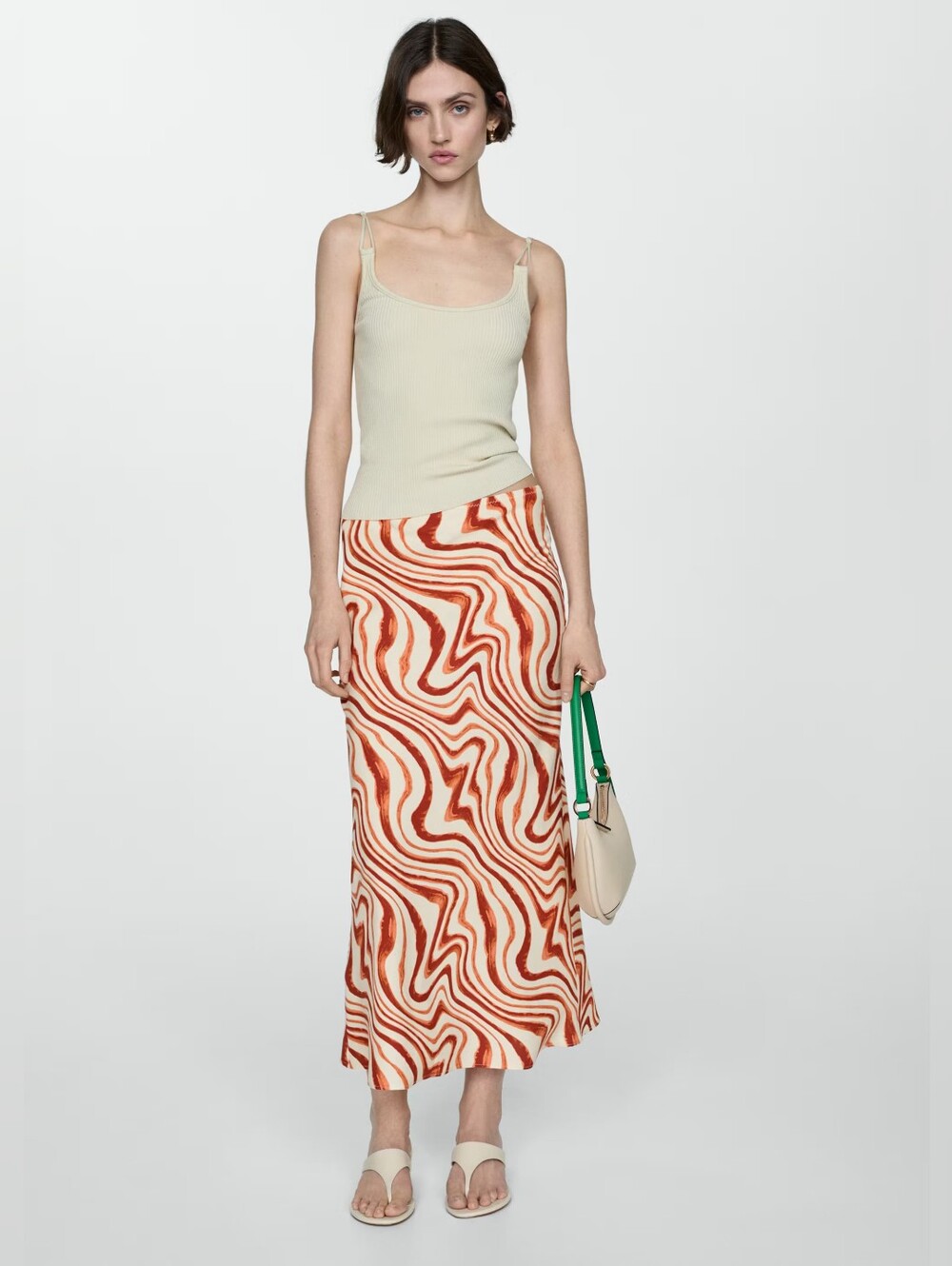 Mango Printed long skirt Betty Sz M